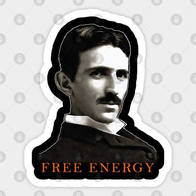 Nikola Tesla Free Energy thinker scientist philosopher Sticker by AltrusianGrace